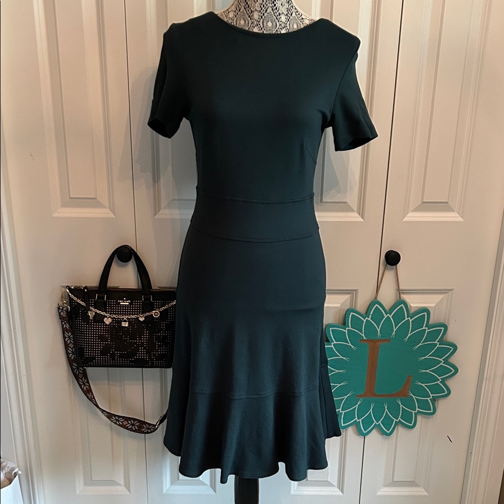 Chic Teal Blue Midi Dress